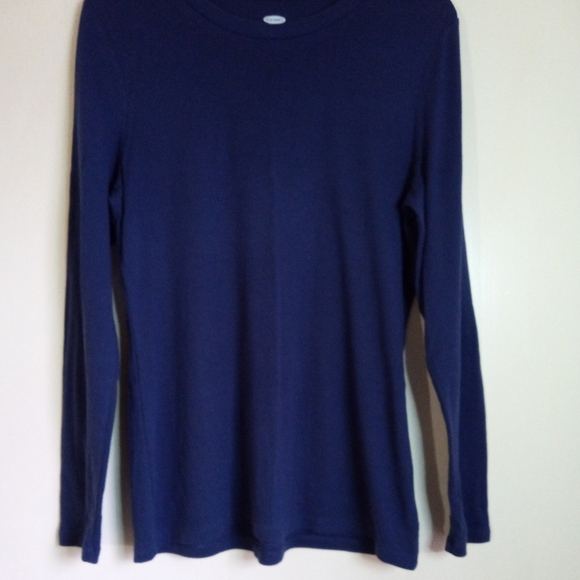 Old Navy blue long sleeve fitted top - Picture 2 of 3